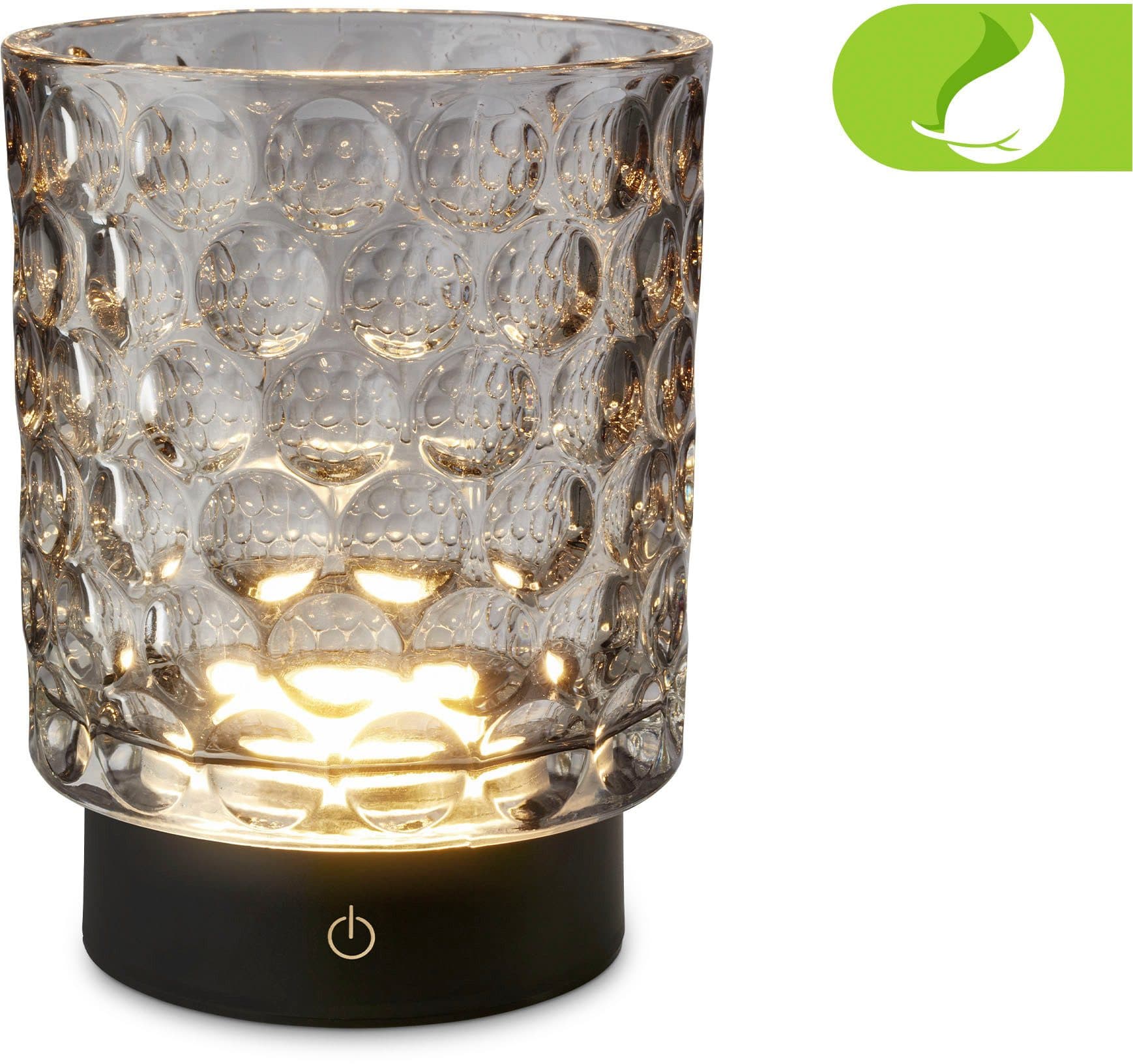 BRILONER LEUCHTEN Sunora Akku Tischleuchte Grau Schwarz LED