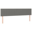 vidaXL Bett Kopfteil Dunkelgrau 200x5x78/88 cm Stoff Bild 2