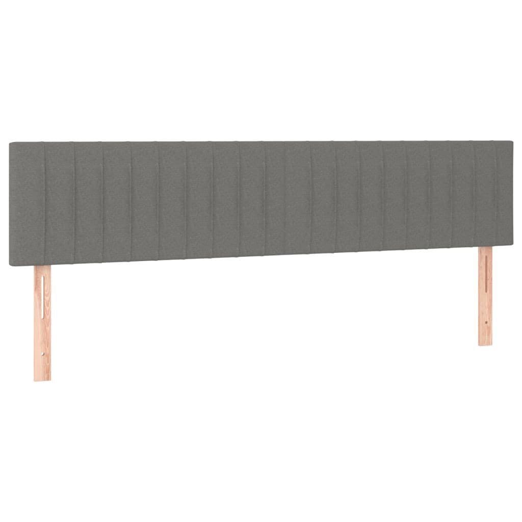 vidaXL Bett Kopfteil Dunkelgrau 200x5x78/88 cm Stoff - Bild 2
