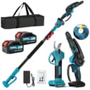 Bundviel Akku-Hochentaster 4-in-1 Bürstenlos Teleskop mit 2x 4000mAh Akku Blau Bild 2