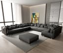 DELIFE Wohnlandschaft Clovis XXL Schwarz Modulsofa mit Ottomane Bild 2