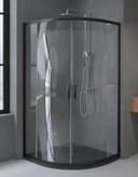 KOLMAN Eckdusche Viertelkreis HELA Schwarz 80x80 cm Sicherheitsglas Bild 2
