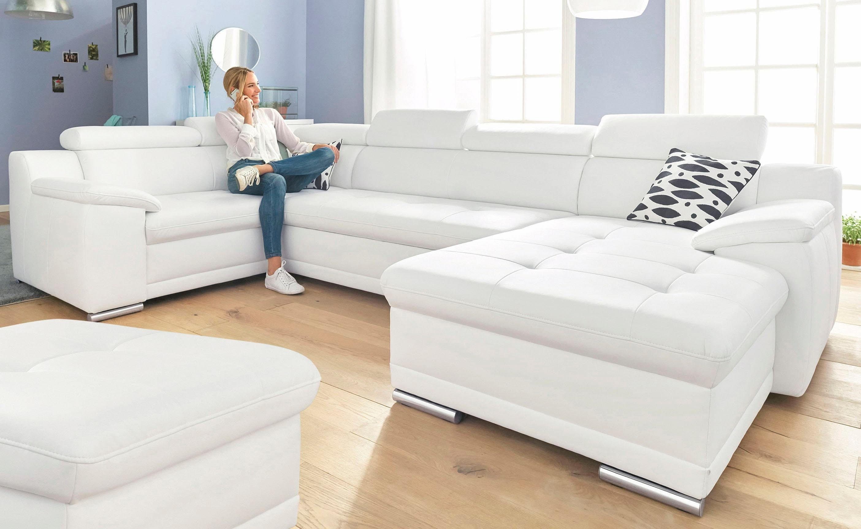 U-Sofa mit verstellbaren Kopfteilen & optionaler Schlaffunktion - Bild 2