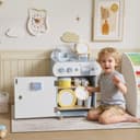 AIYAPPLAY Spielküche mit Wasserhahn und Zubehör Hellblau Bild 2