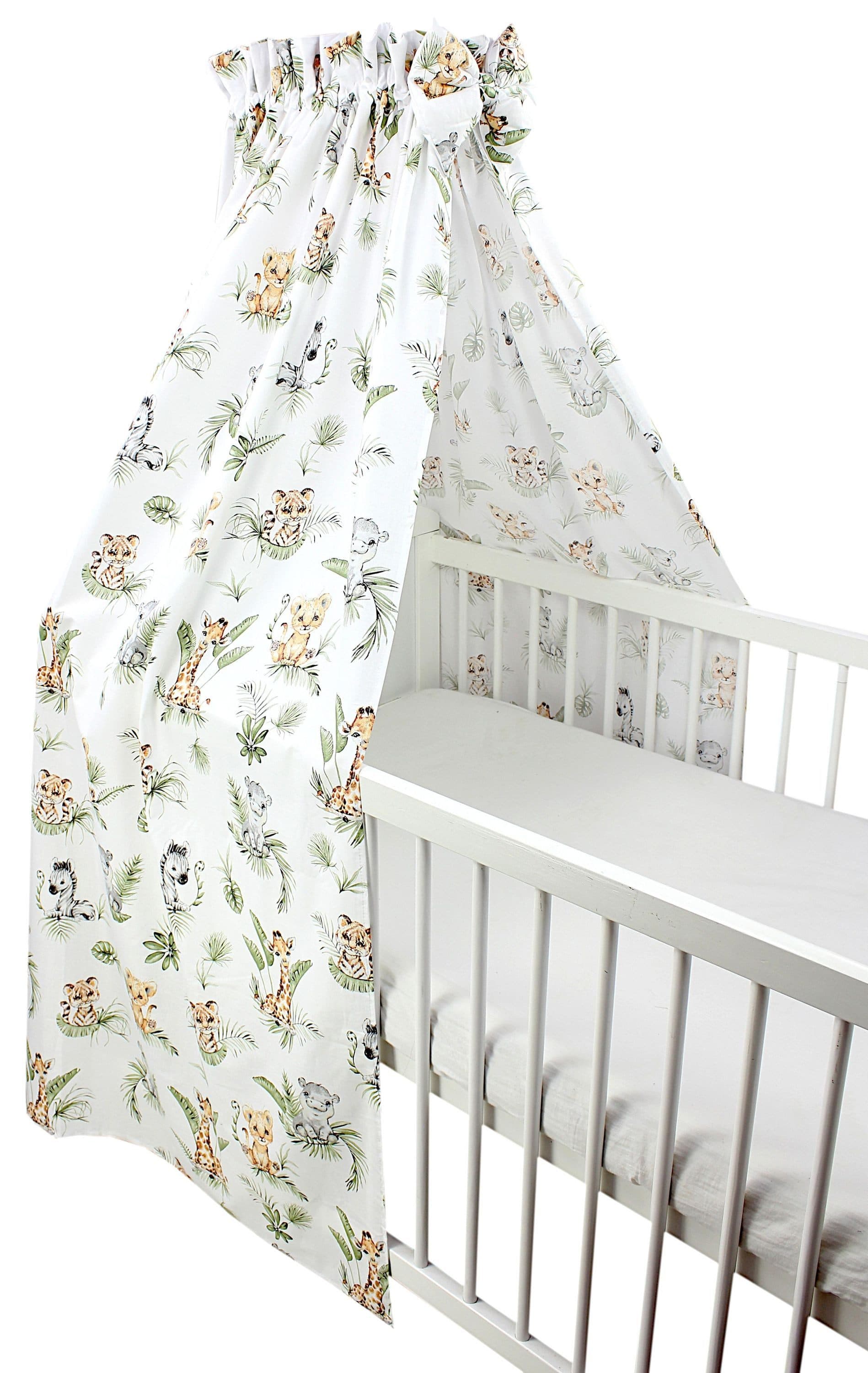 TupTam Betthimmel Babybett mit Schleife Safari Braun Grün - Bild 2