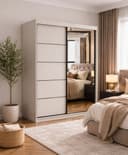 MOEBLO Kleiderschrank LARA 05 Kaschmir mit Spiegel Bild 2