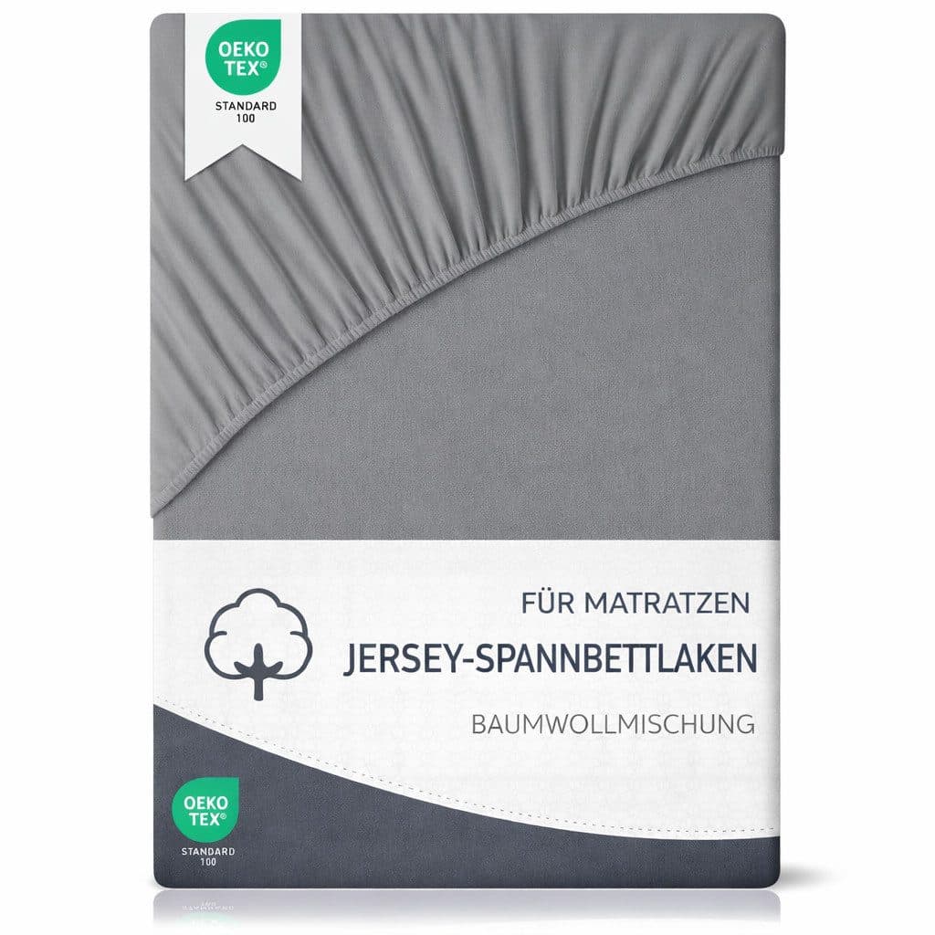PTY HOME Spannbettlaken Premium Jersey Anthrazit