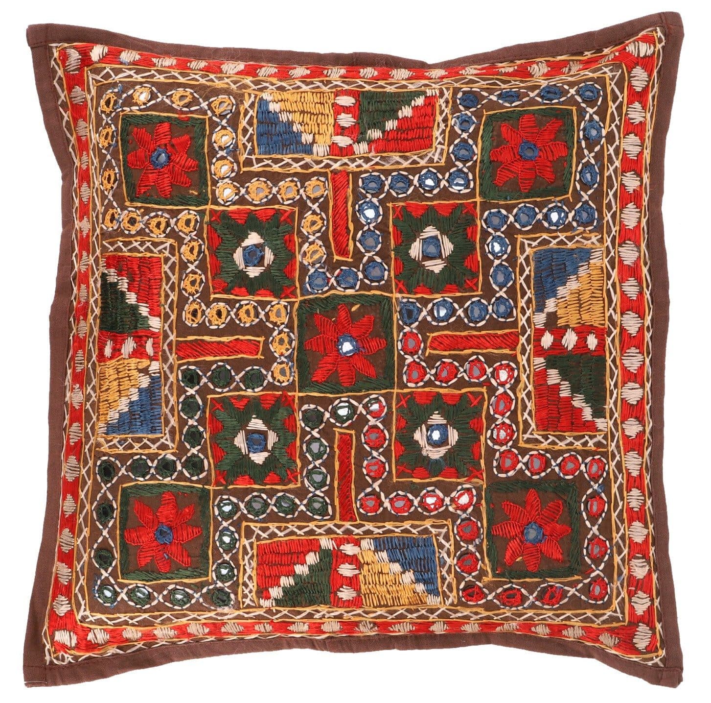 Guru-Shop Kissenbezug Orient 40x40 cm Bestickt Braun - Bild 2