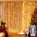 TUWENA LED-Lichterkette Lichtervorhang 3x3m 300 LEDs 8 Modi Bild 2