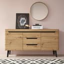 HOME AFFAIRE Sideboard Torge Braun Eiche Artisan Dekor Bild 2