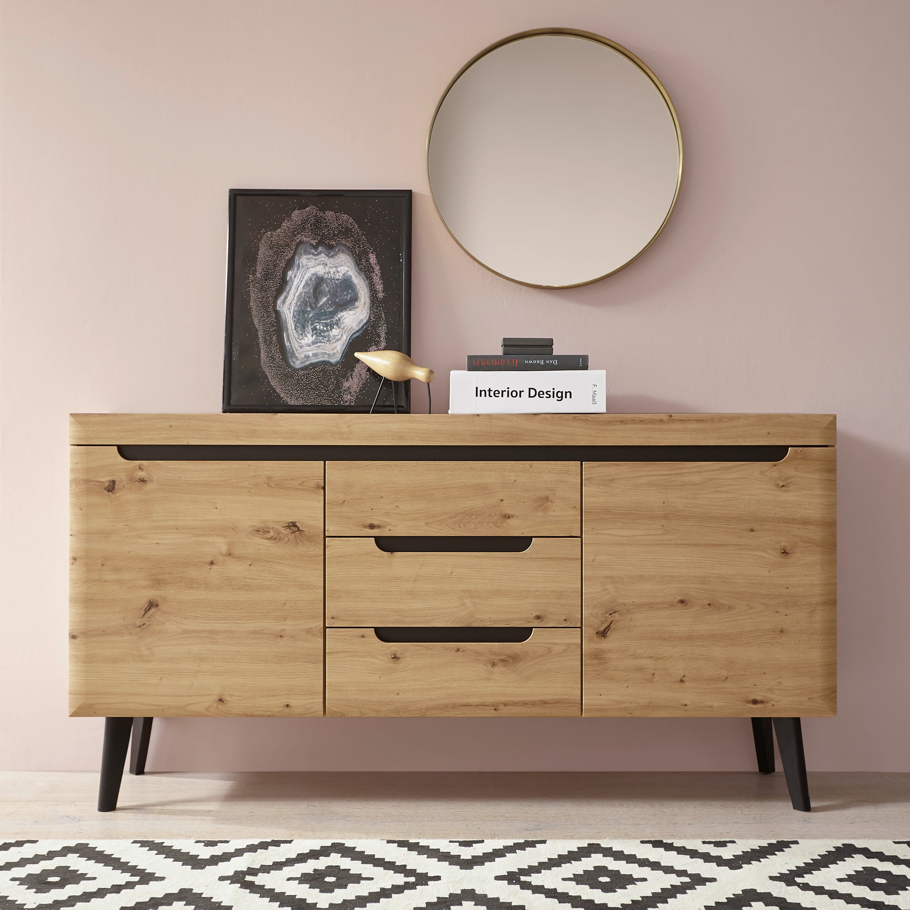 HOME AFFAIRE Sideboard Torge Braun Eiche Artisan Dekor - Bild 2