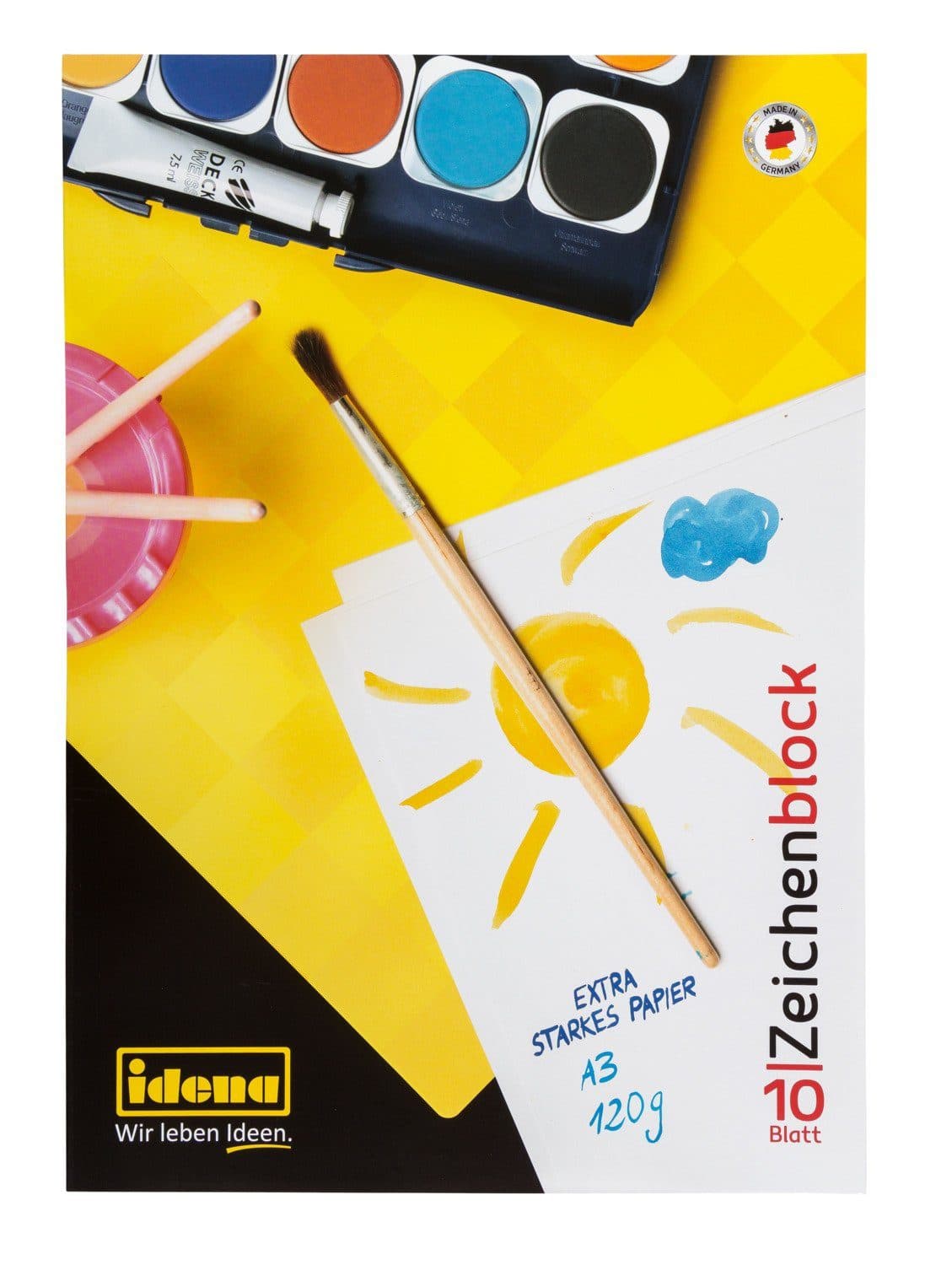 Idena Zeichenblock A3 10 Blatt 120g FSC-Mix