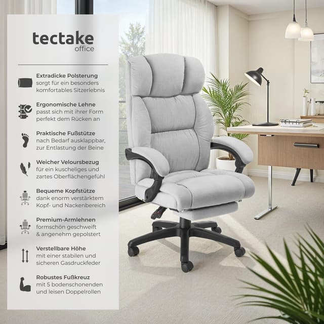 TECTAKE Chefsessel Bürostuhl