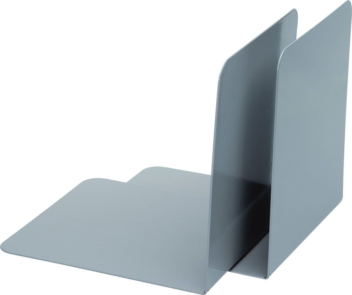 ALCO Tischaufsatz Buchstützen Metall Grau 2er-Pack