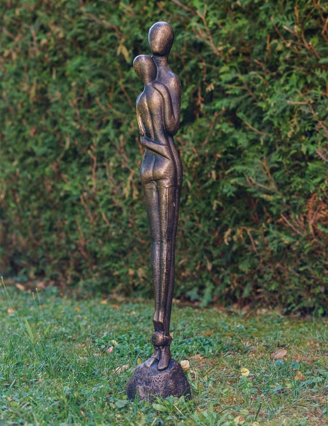 Aubaho Liebespaar Skulptur Figur Garten Eisen