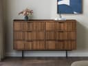 Beautysofa Kommode Evron 6 Schubladen Braun Walnuss Bild 2