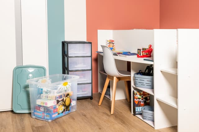 M home Rollwagen Kunststoff Schubladenrollwagen mit Rollen und Griffmulden