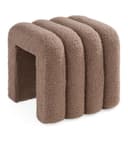Home4You Polsterhocker Taupe Teddystoff Modern Bild 2