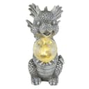 GLOBO LIGHTING Solarleuchte Drache Grau mit Crackle Glas Bild 2
