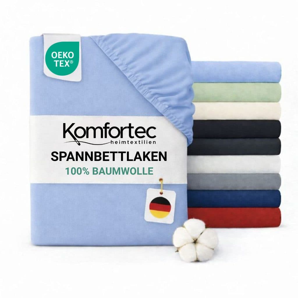 Komfortec Jersey Spannbettlaken 100% Baumwolle - Bild 2