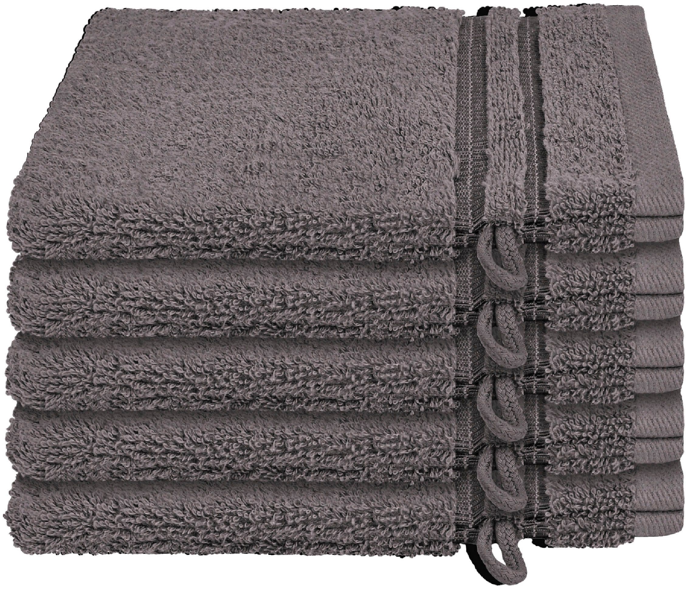 SCHIESSER Milano Waschhandschuh 5er Set Anthrazit Frottier - Bild 2