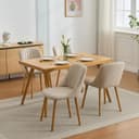 GarveeMore Esszimmerstuhl Polsterstuhl Beige Komfort 4 Set Bild 2
