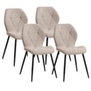 GrandCA HOME Esszimmerstuhl 4er-Set Beige Skandinavisch Bild 2