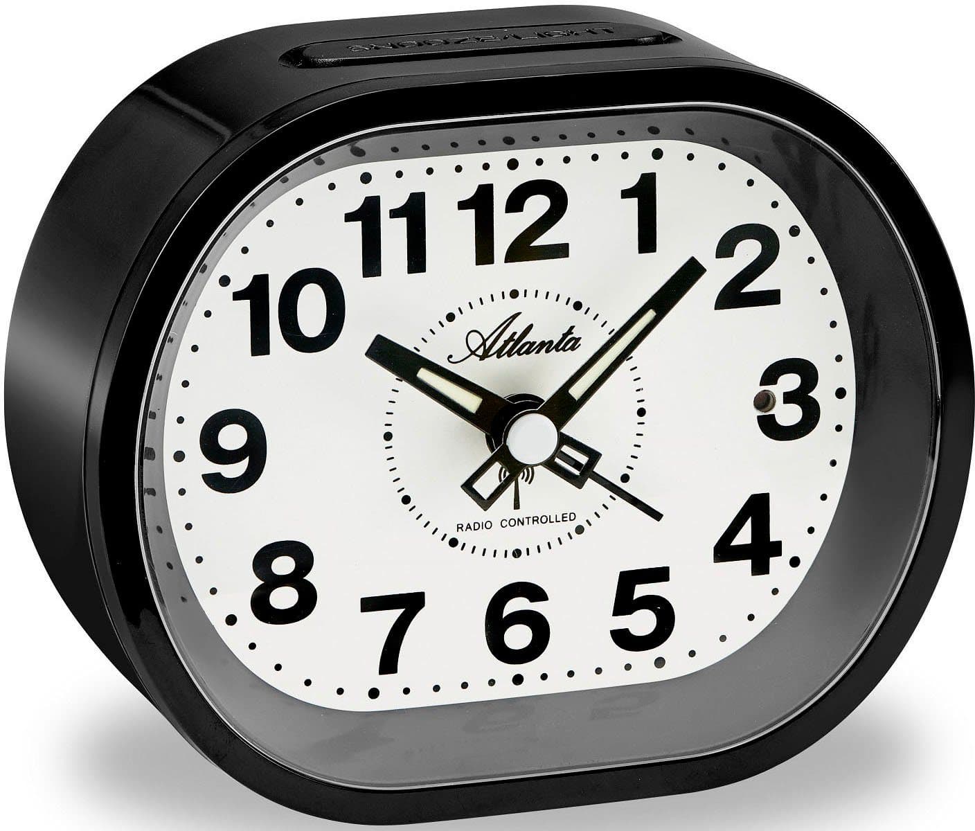 Funkwecker ATLANTA 1867/7 Schwarz mit Piepalarm