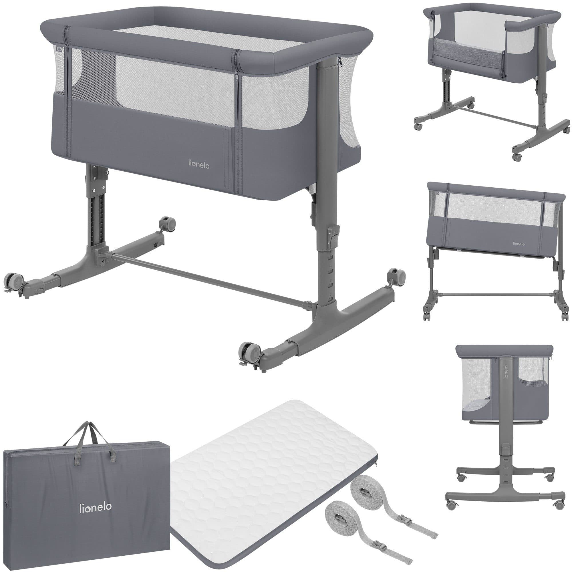 Lionelo Baby-Reisebett AURORA 3-in-1 Beistellbett, Babywiege, freistehendes Babybett - Bild 2