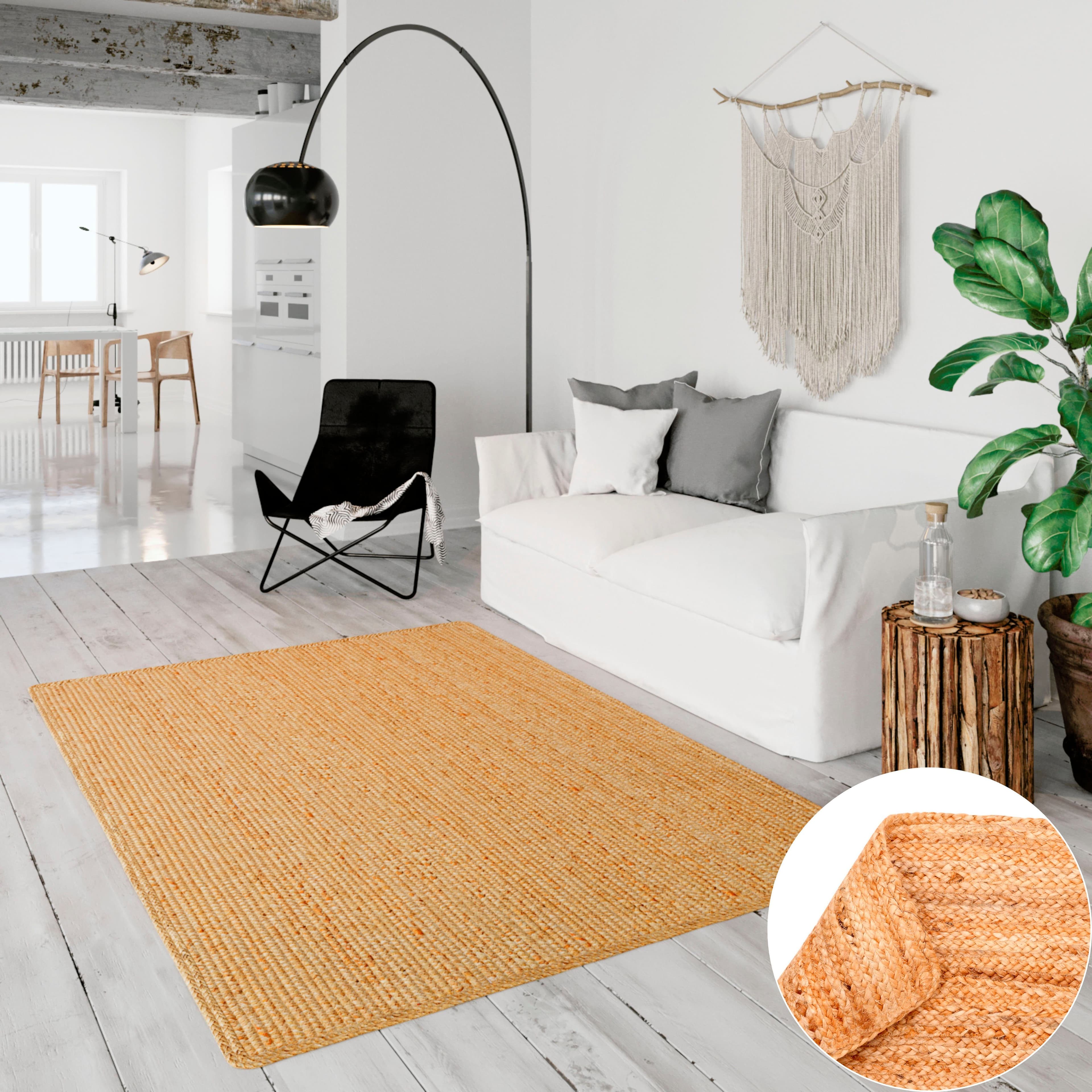 OTTO HOME Teppich Bjarka Beige Jute Handgewebt Uni - Bild 2
