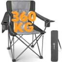 HOMECALL XXL Campingstuhl Klappstuhl Schwarz 360kg Belastbar Gepolstert Bild 2