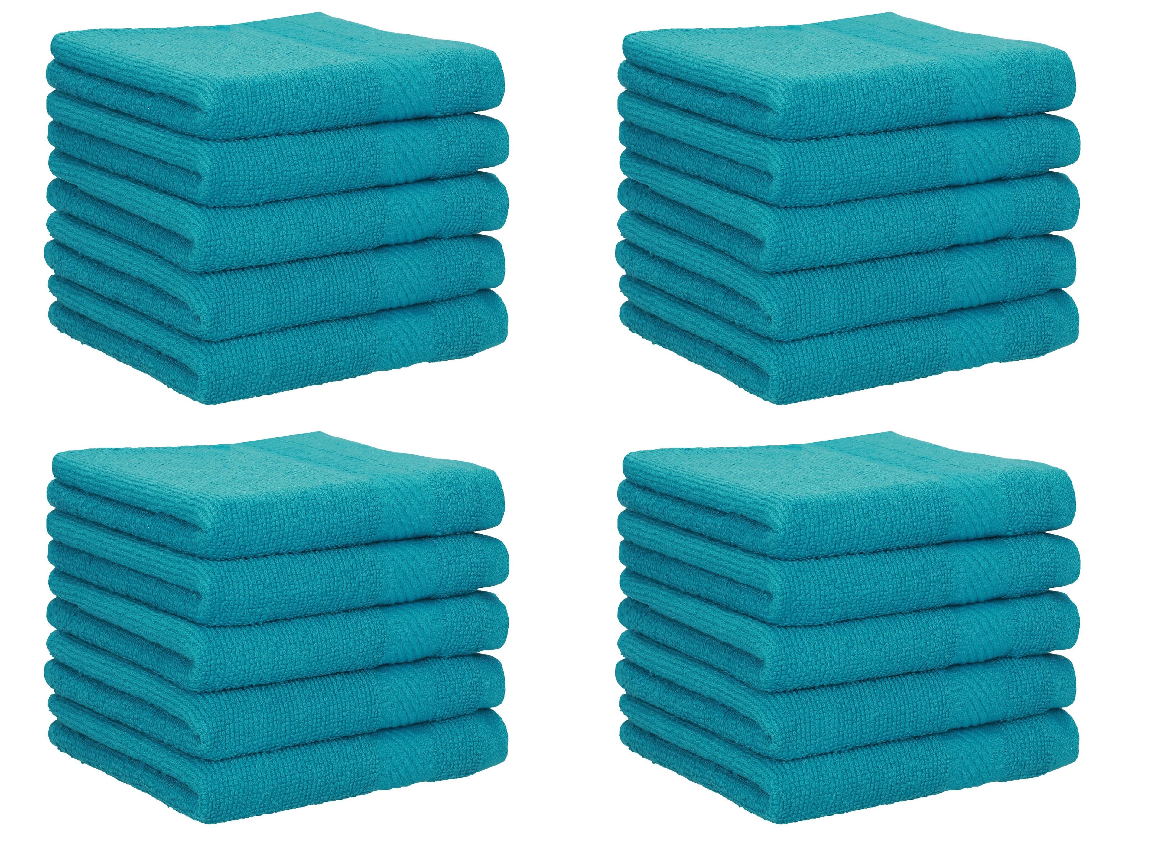 Betz Seiftuch Set 20-tlg. NEAPEL 100% Baumwolle Grün 30x30 cm - Bild 2