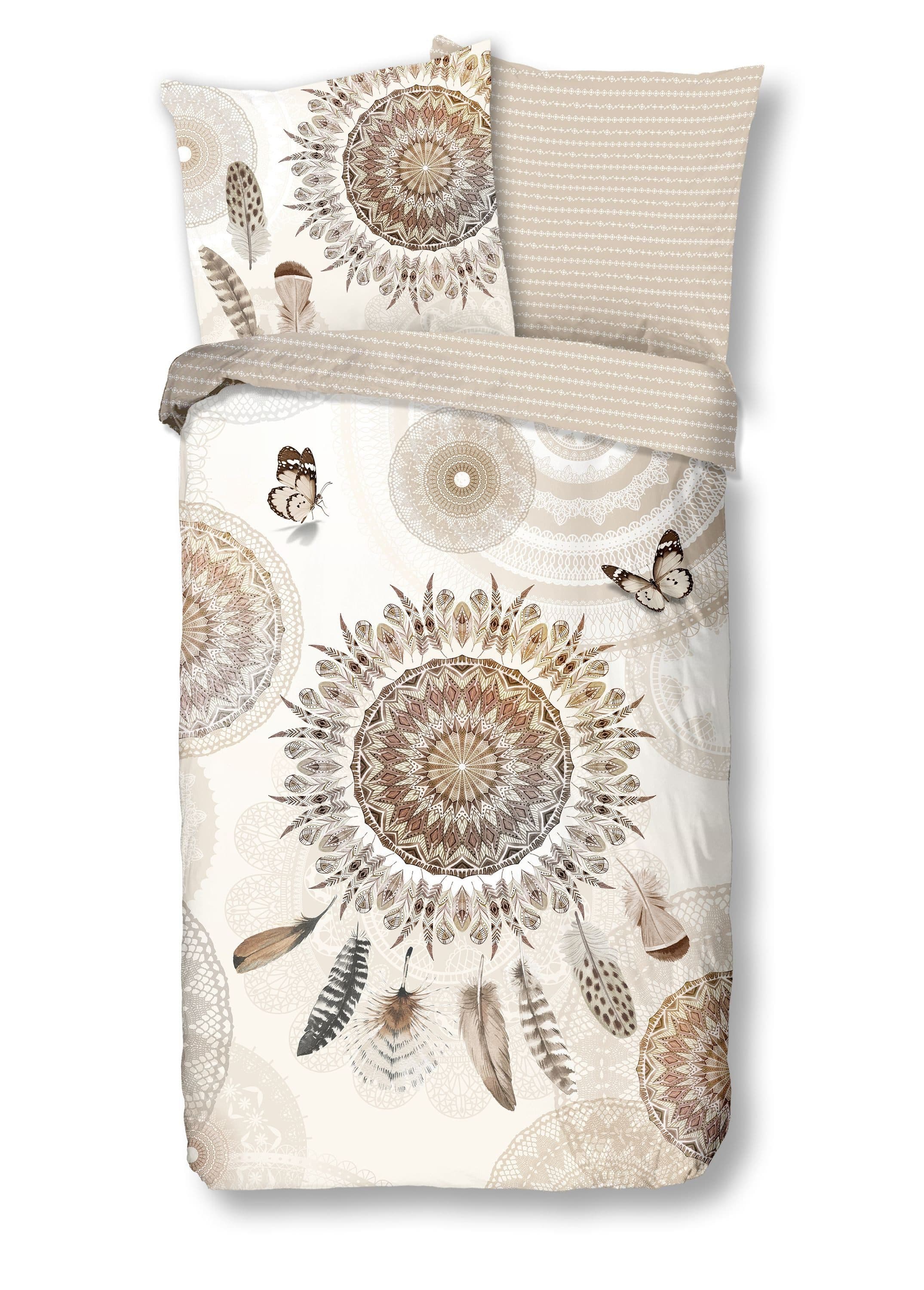 Hip Bettwäsche Baumwolle Renforcé 2-teilig Mandalas Beige - Bild 2