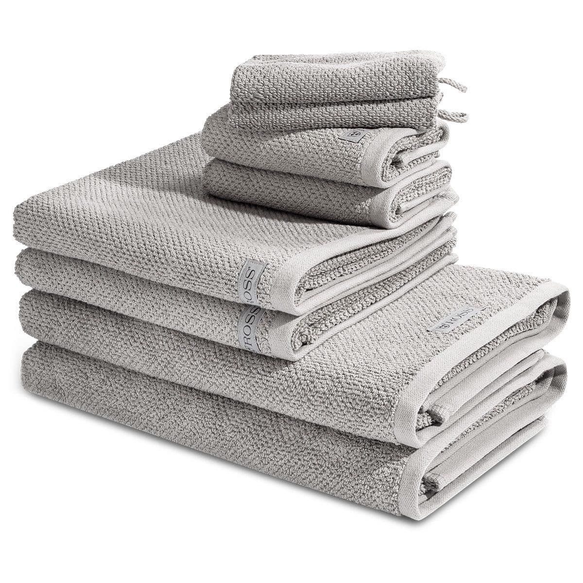 ROSS Handtuch Set Selection Frottee 8-tlg. Grau Bio-Baumwolle - Bild 2