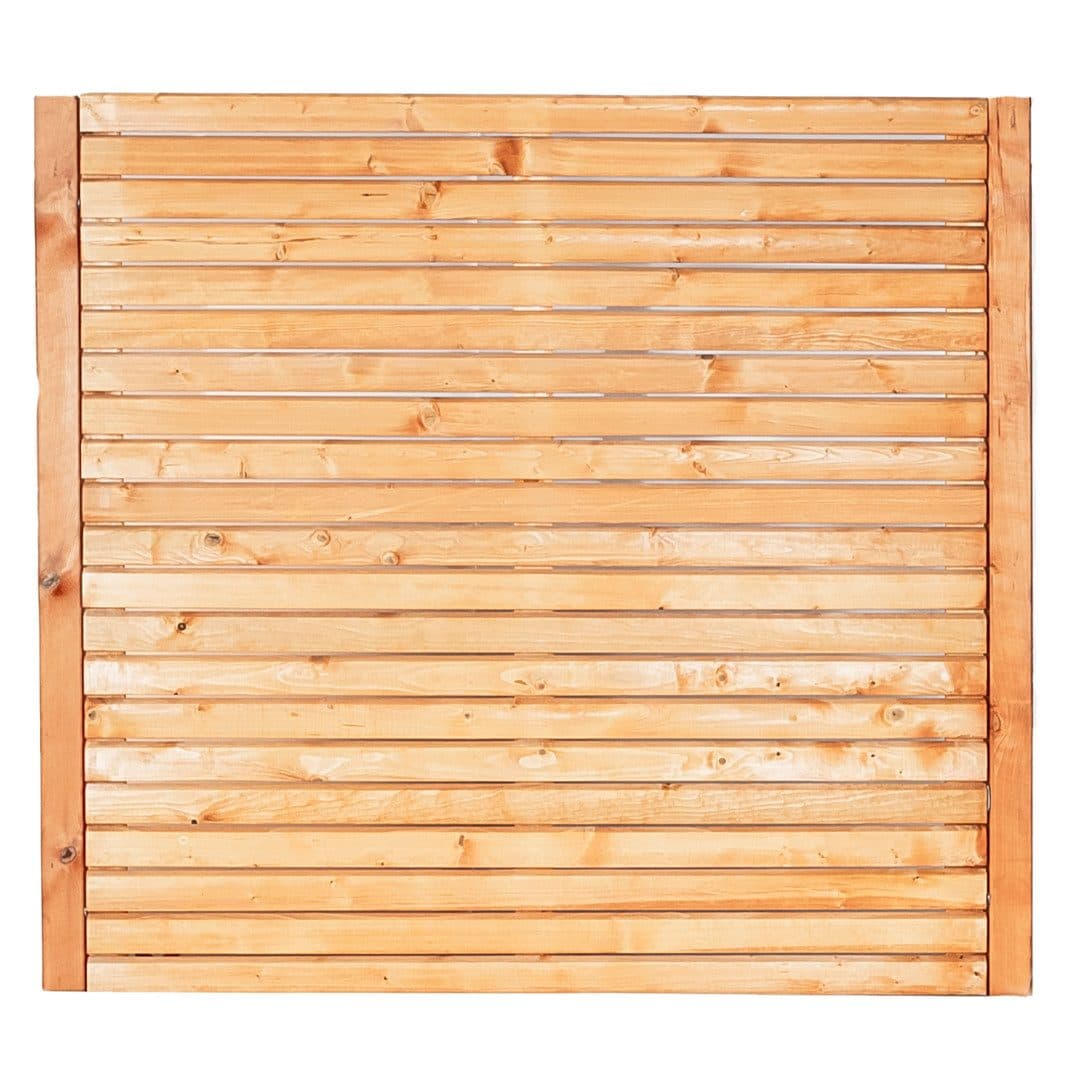 Mega-Holz Sichtschutzzaun Rhombus Kiefer Pinie-Lasur Komplett-Set - Bild 2