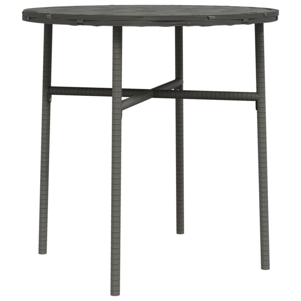 vidaXL Gartentisch Beistelltisch Grau Poly Rattan - Bild 2
