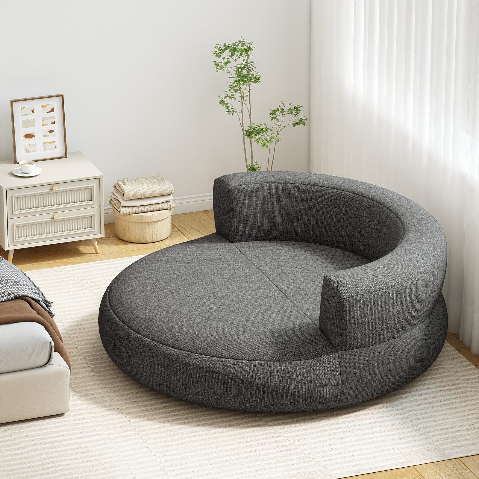 COSTWAY Luftsofa 160x164x61 cm Luftbett - Bild 2