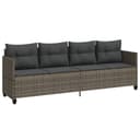 vidaXL Gartenliege Sonnenliege Grau Poly Rattan Bild 2