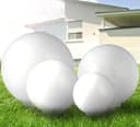 ETC-Shop 4er Set Solar Kugel Leuchten Garten IP44 Weiß/Silber Bild 2