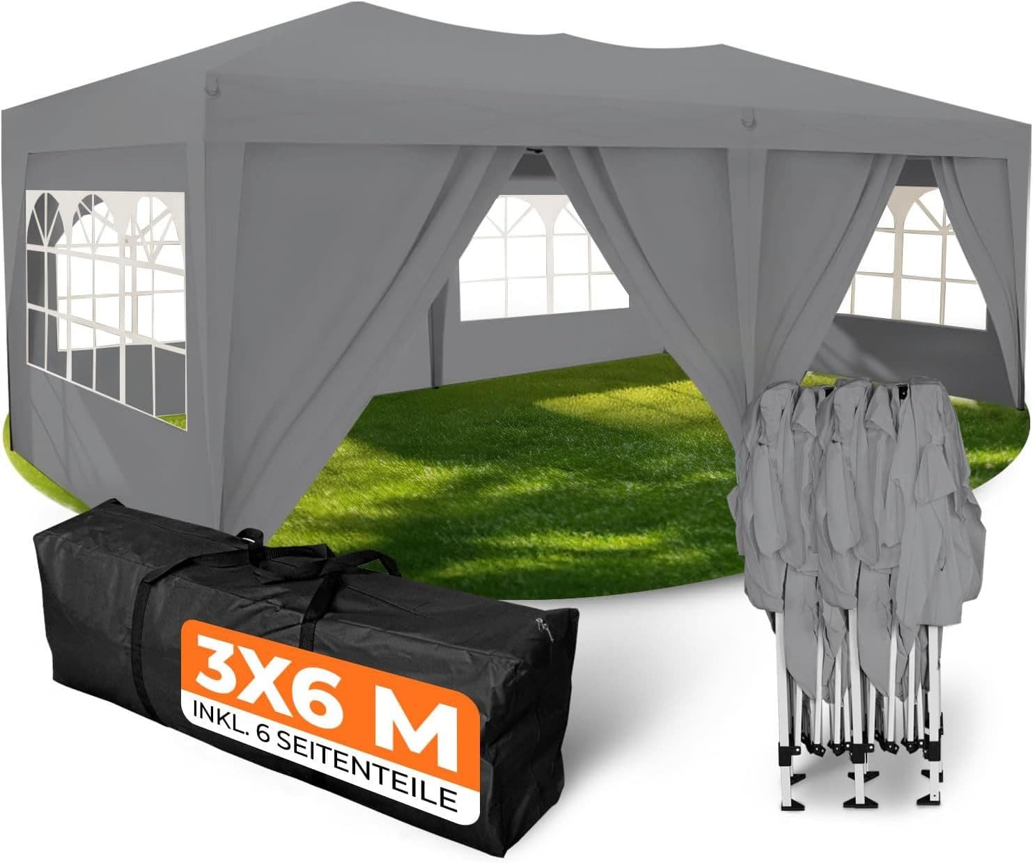 Kronenburg Partyzelt 3x6m wasserdicht Gartenpavillon - Bild 2