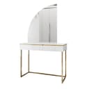 Lookway Schminktisch AURORA-Q GOLD mit Spiegel und LED-Beleuchtung Bild 2