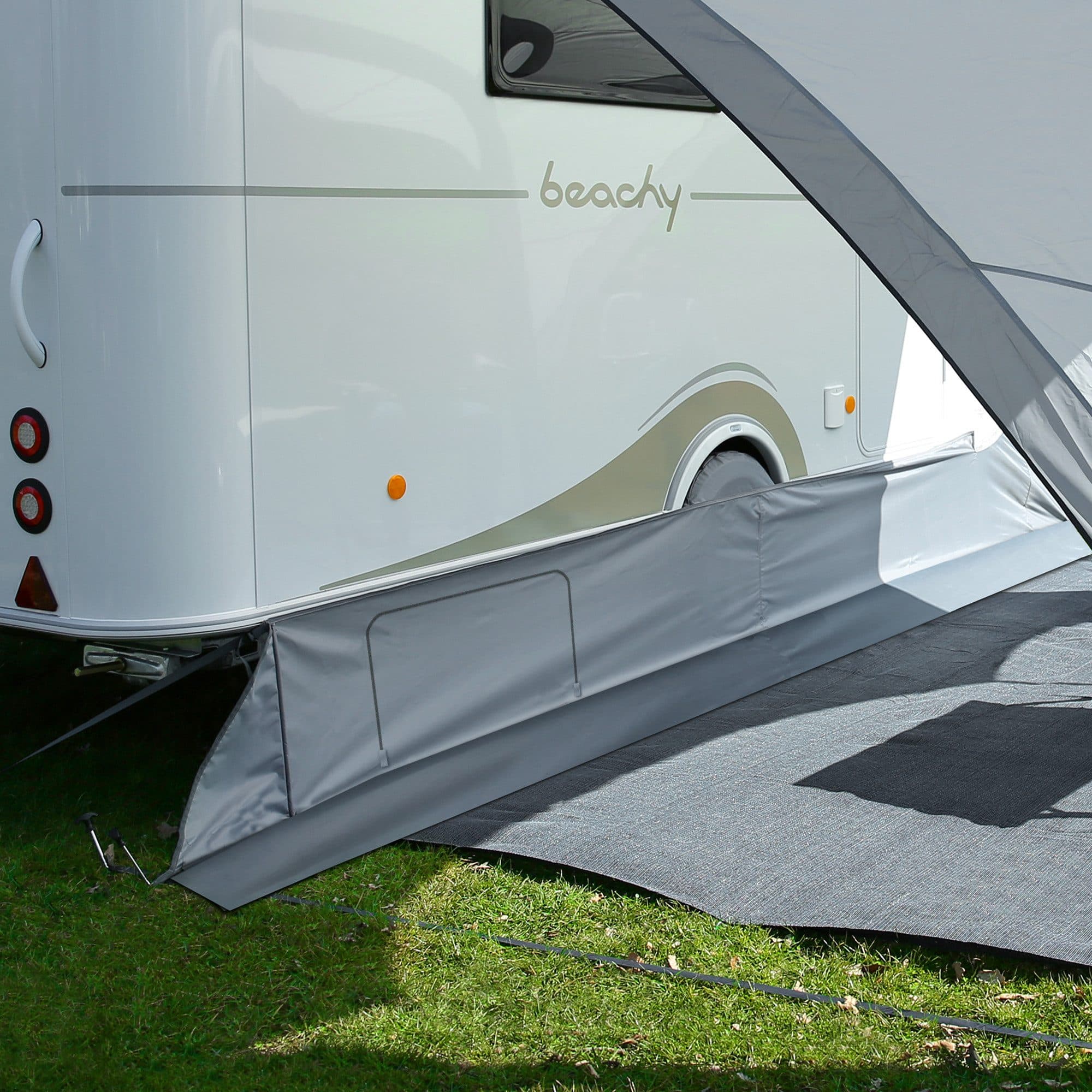 yourGEAR Bodenschürze Brela grau für Hobby Beachy 450 - Bild 2