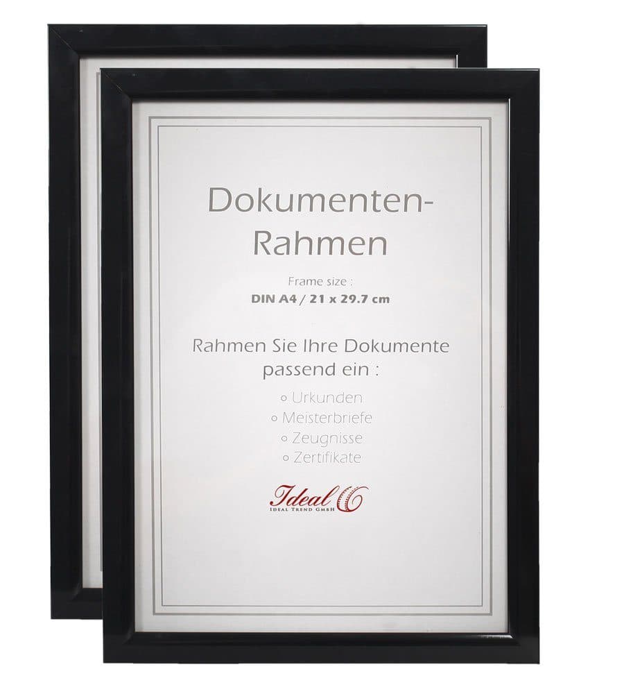 IDEAL TREND Bilderrahmen DIN A4 Schwarz Klarglas - Bild 2