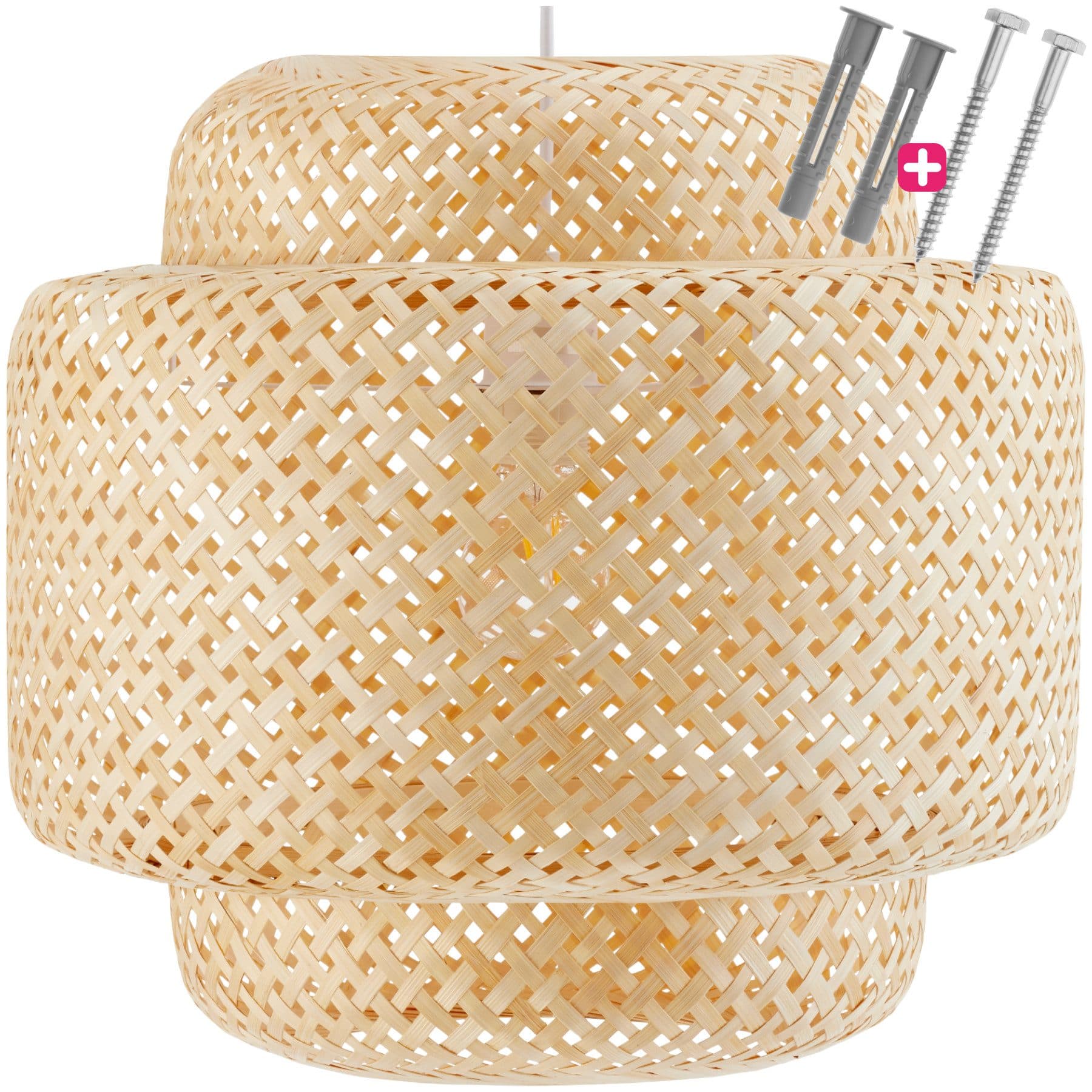 tectake Deckenleuchte Lignea Lux Bambus Boho Stil - Bild 2