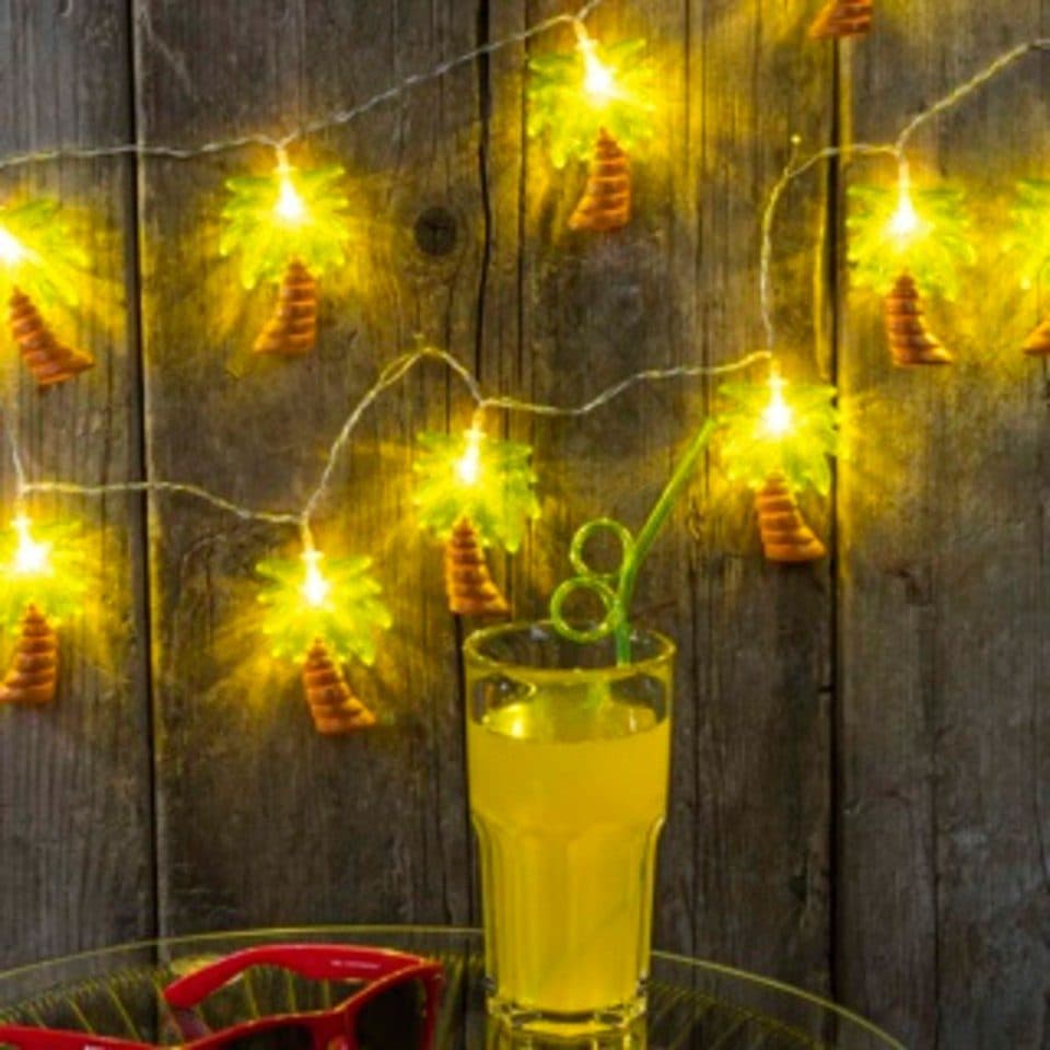 HI LED-Lichterkette 10 LED Palmen Batteriebetrieb Warmweiß