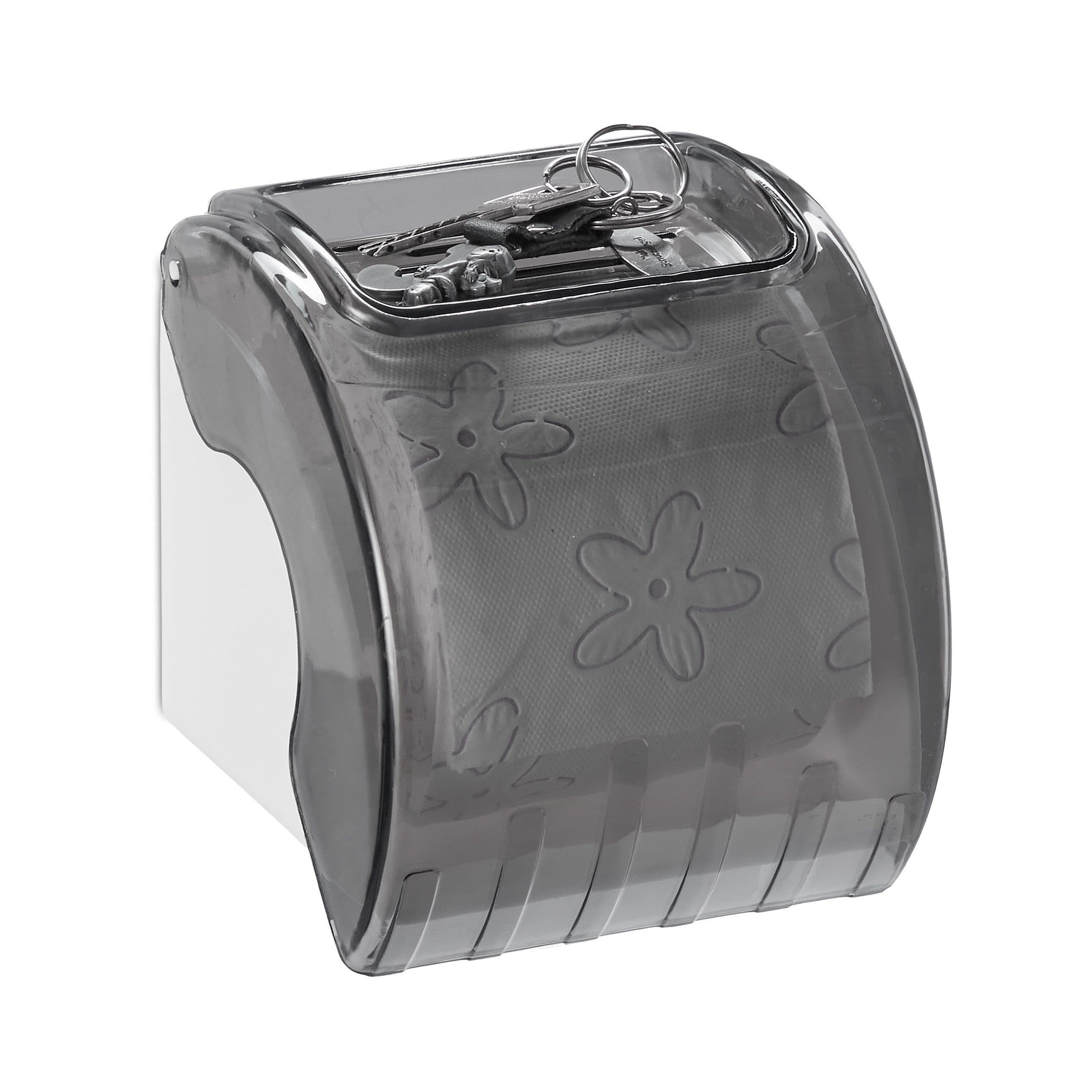relaxdays Toilettenpapierhalter mit Ablage Grau/Weiß - Bild 2