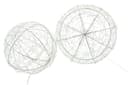Dekoleidenschaft LED Kugelleuchte Glow 2er Set Silber Timer Bild 2