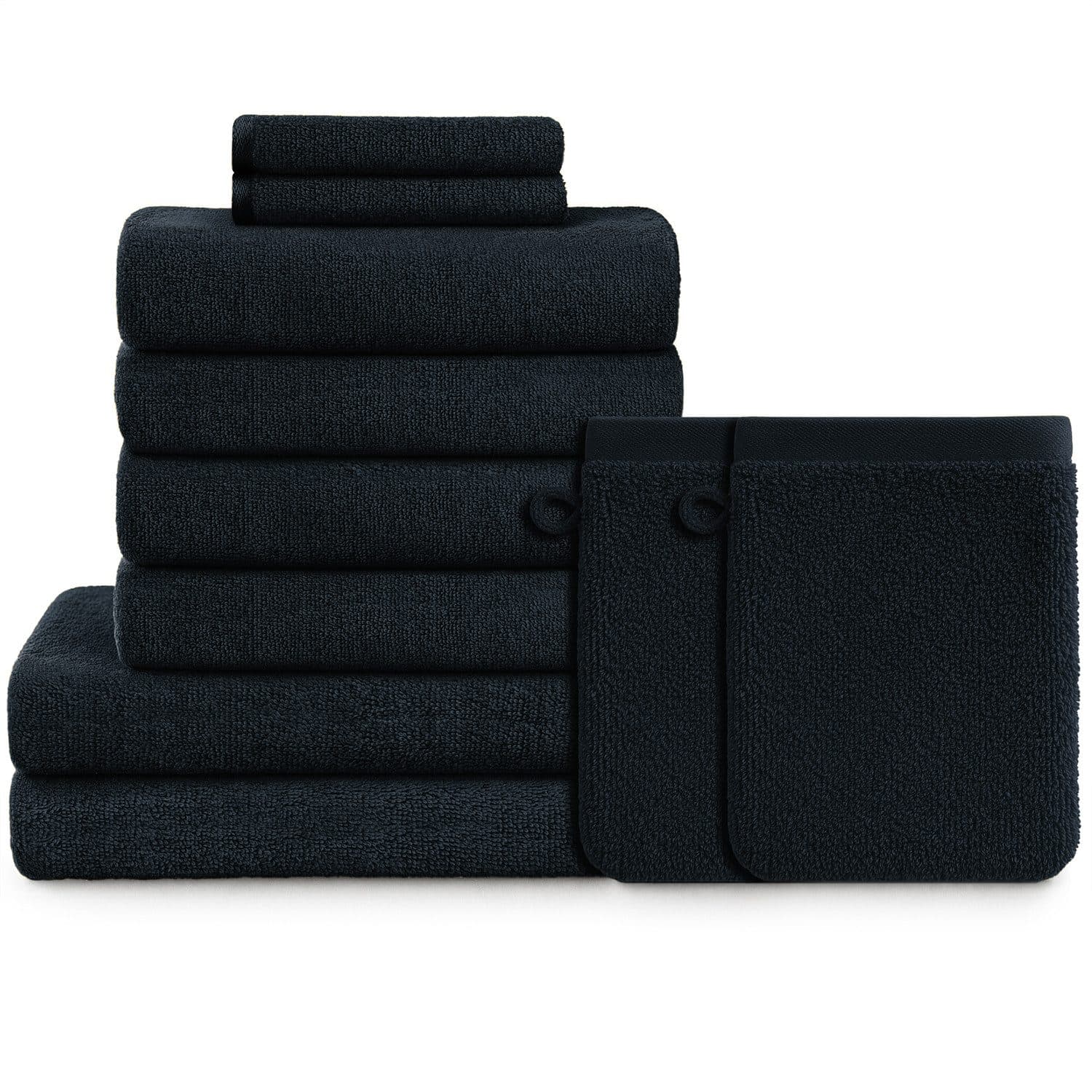 Blumtal Handtuch Set 10-teilig Dunkelblau 100% Baumwolle Frottee - Bild 2