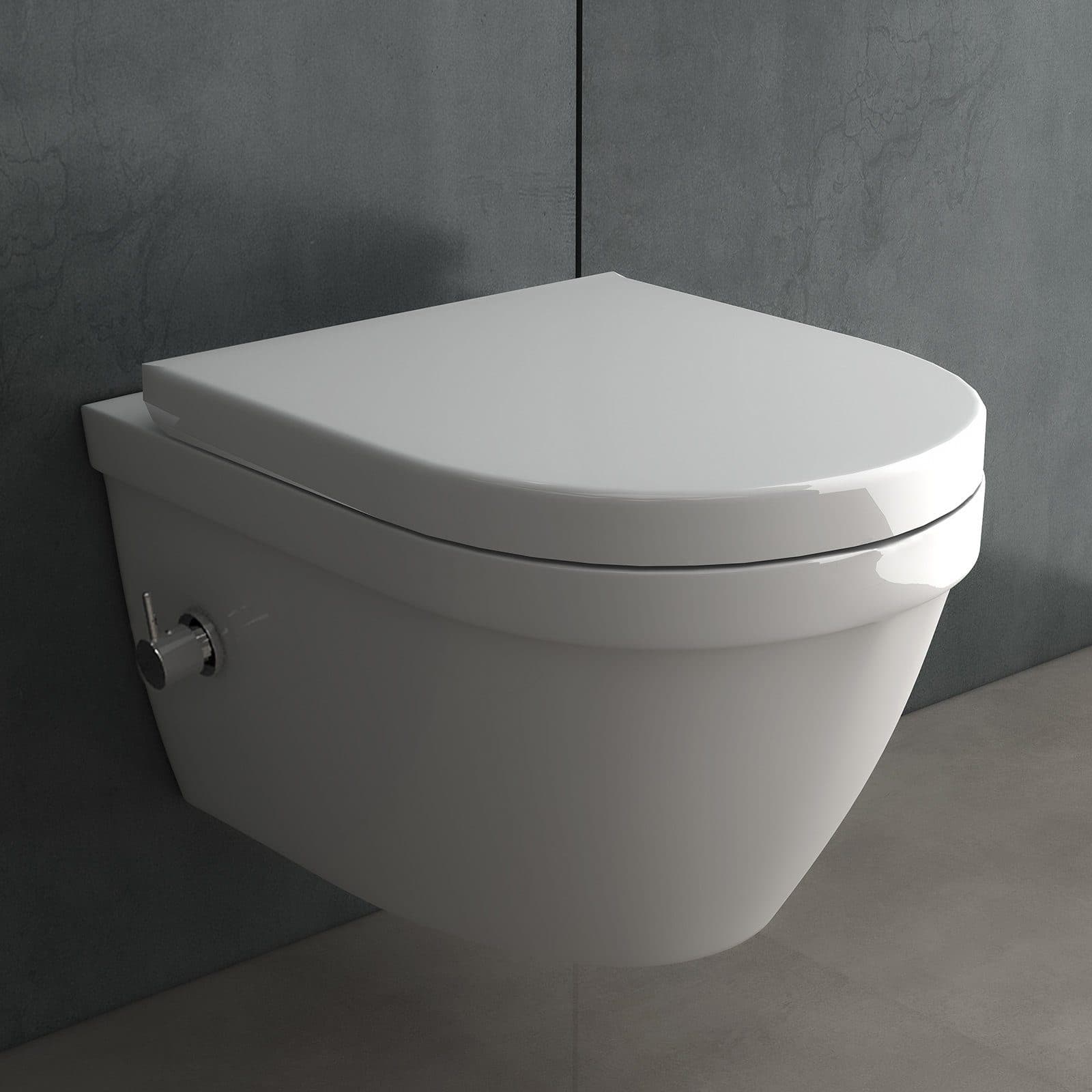 Alpenberger Wand-WC mit Bidet-Funktion und Intimdusche Weiß - Bild 2