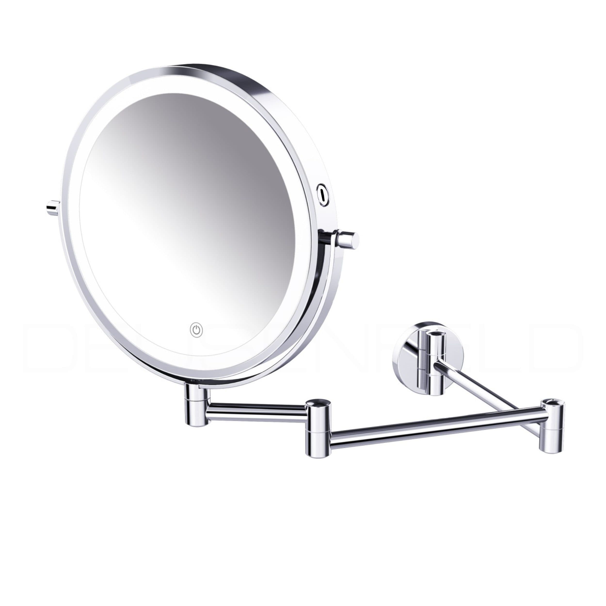 DEUSENFELD Kosmetikspiegel Wand-Akku-Doppel-LED 5x/7x/10x Vergrößerung - Bild 2